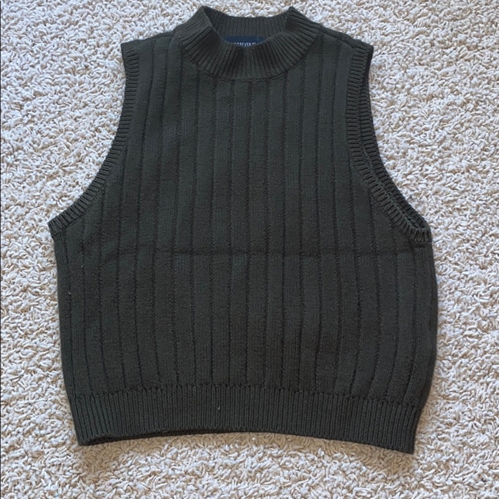 Dark Green Crop Top